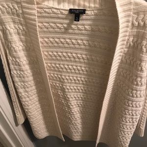 Talbots Creme color cable knit, 3/4 length sleeve